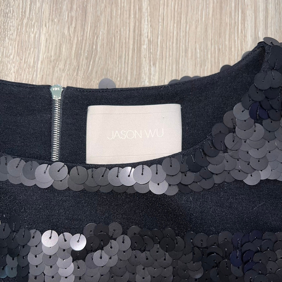 Jason Wu Black Jersey sequin sheath dress - Picture 5 of 6